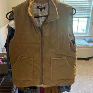 Camel corduroy vest size small